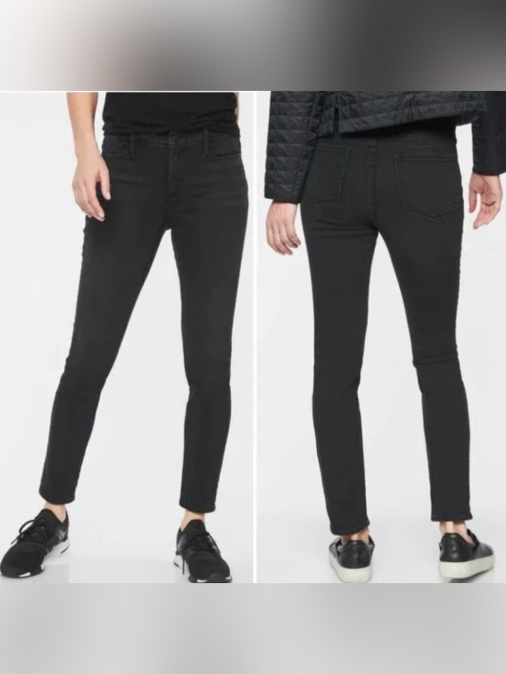 Athleta Sculptek High Rise Skinny Jeans in Black Size 6